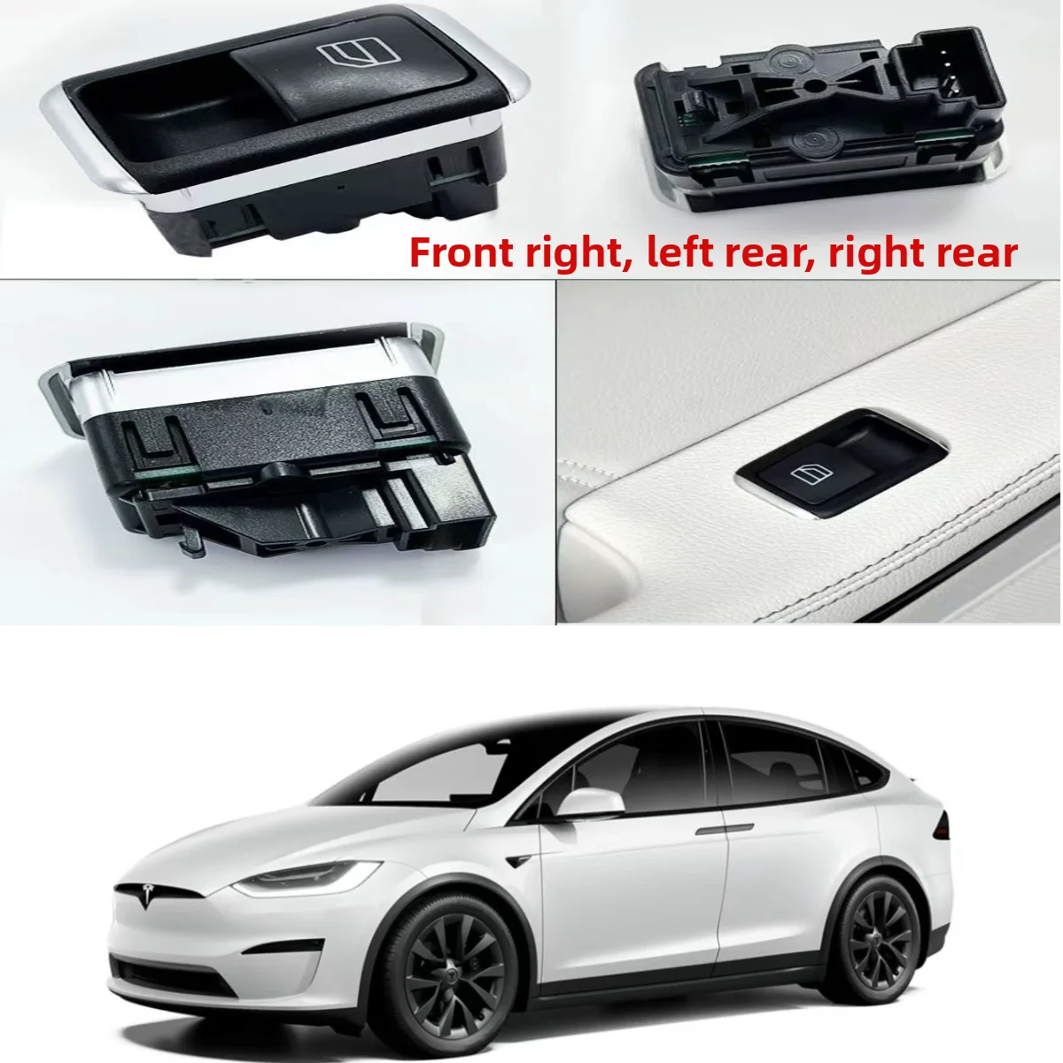 

For Tesla Model S/Model X Door Glass Lifter Switch Keys Assembly Electric Window Buttons