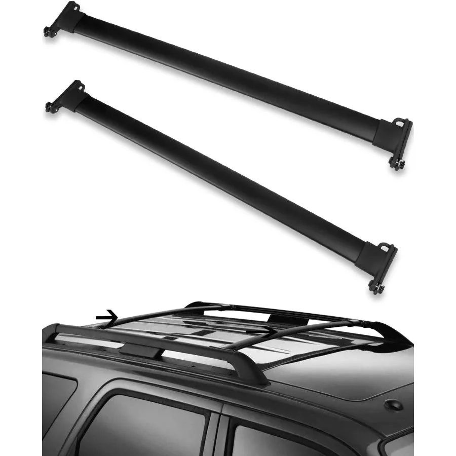 رفوف البضائع للهروب 20082012 على السطح الأمتعة الزورق كاياك الناقل رف سقف أسود عبر بار مصممة للقضبان الجانبية وزارة الدفاع #1