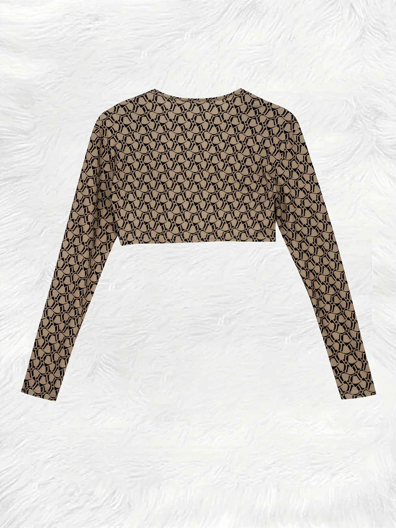Printed Design Casual style geometric pattern cardigan