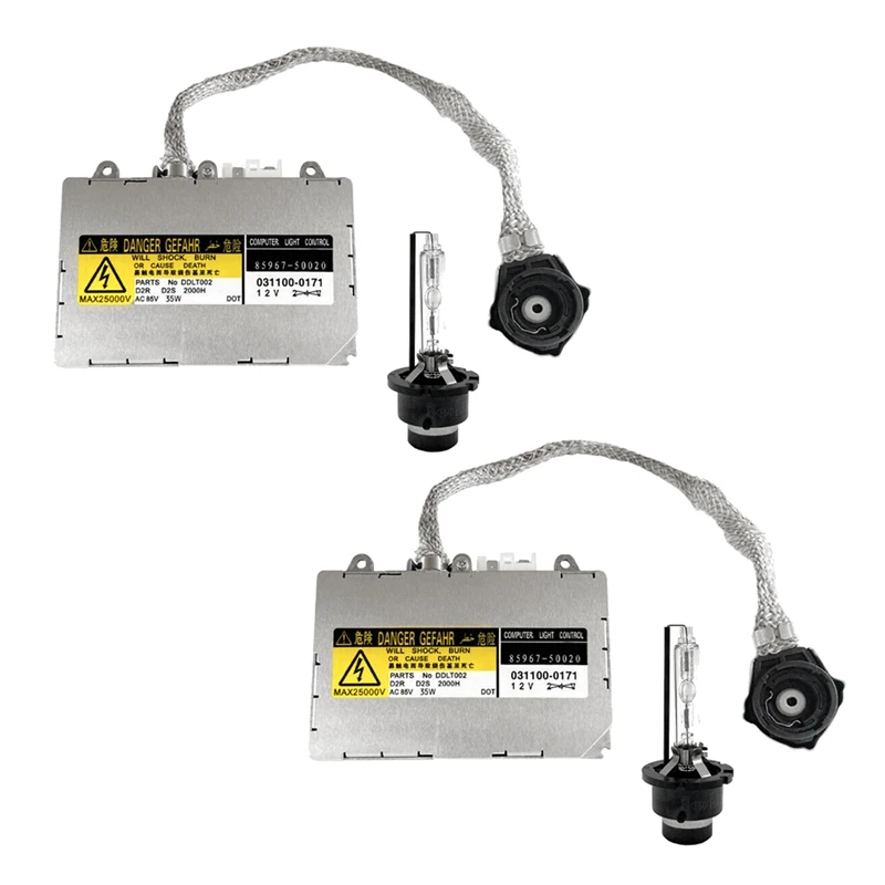 

2X For Lexus 01-09 RX300 RX330 RX350 Xenon HID Headlight Ballast Unit Controller Module & 6000K Bulb 85967-50020 DDLT002