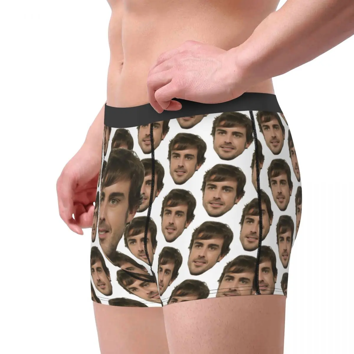 Fernando Alonso Funny Head Men's Underwear Boxer Shorts Panties Hot Polyester Underpants for Homme