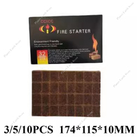 3/5/10Pcs Fire Starter Ignition Block Wood Kindling for Camping Grilling Natural Fire Fireplace Starter Lighters Kindling Tool