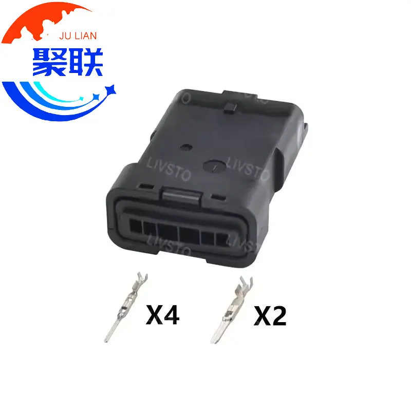 1Set 6Pin 211PL069S0049 211PC069S0049 Auto Waterproof Male Female Throttle Valve FCI Connector Plug Pigtail For Renault Peugeot