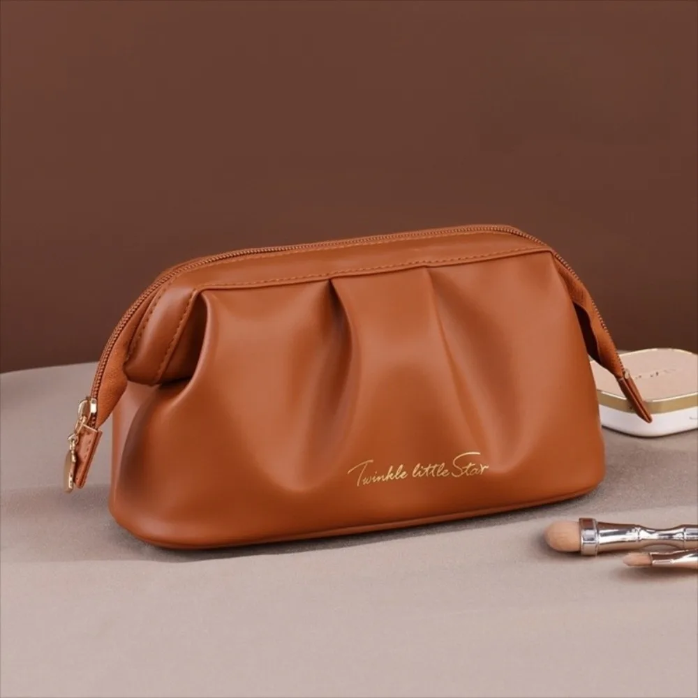 

Portable Wide-open Women Cosmetic Bag Large Capacity Multifunction Makeup Organizer Handheld Pouch Toiletry Storage Bag Women