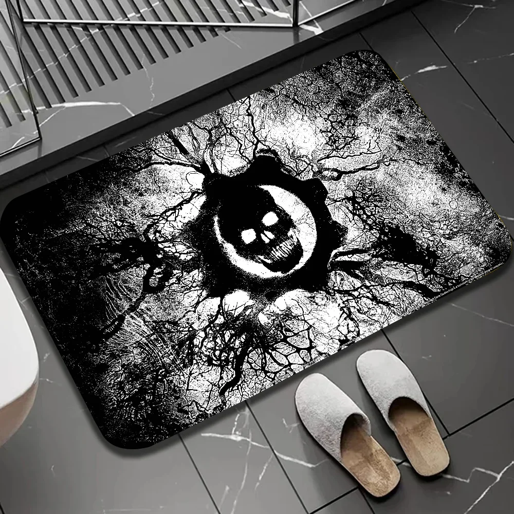 تروس حصيرة أرضية ماصة للحرب ، حصير مانع للانزلاق ، ماسح أرجل ، سجادة منزلية ، حصيرة قدم للحمام ، لوازم الديكور #5