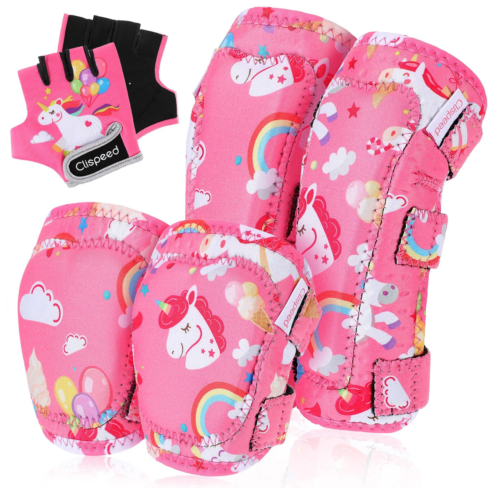 

Pink Kids Protective Set Roller Skating Gear for Child Kit Riding Girl Skateboarding Knee Pads Elbow Children Protection Gears