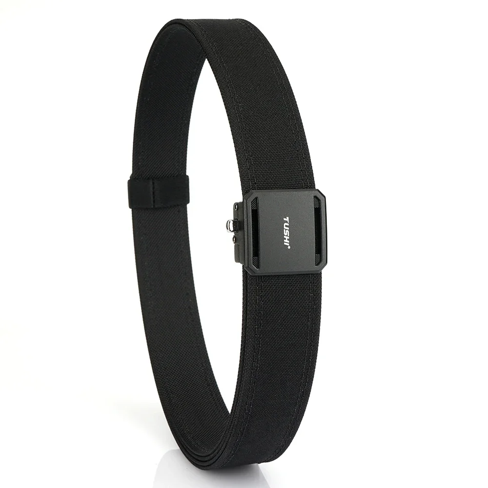 TUSHI Brand 3.8 Double Layer Thickened Tactical Belt CS Multifunctional Automatic Buckle Upgraded Version Gun Hanging Nylon Belt