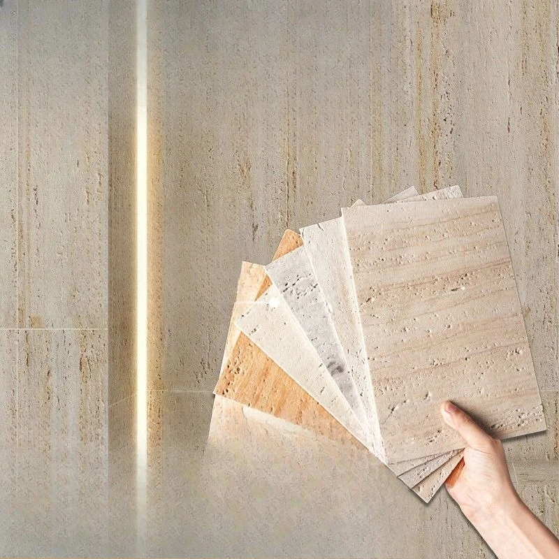 Soft Roman white cave stone Soft stone veneer panel Exterior wall Rammed earth slab Cave stone slab Soft porcelain