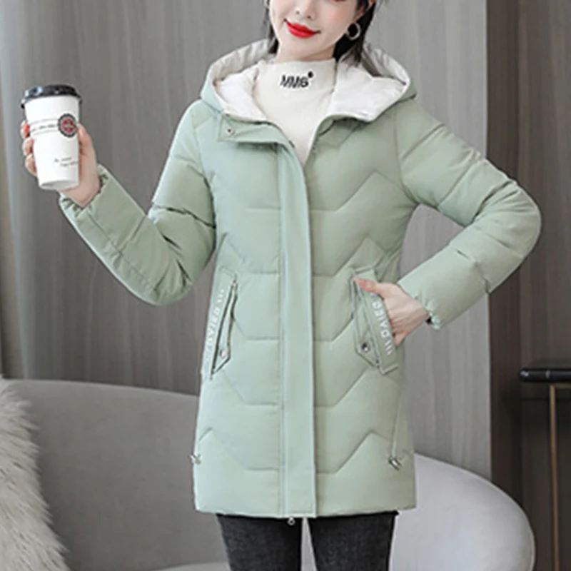 الشتاء رشاقته مقنعين سترات للنساء سليم صالح رسالة مزيج اللون سترة سترة امرأة زر الموضة سستة حتى معطف دافئ الإناث