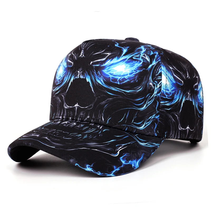 2026 Fashion New Hip Hop Skateboarding Hat Printed Skeleton Baseball Hat Outdoor Daily Commuting Decoration Sunshade Hat Unisex