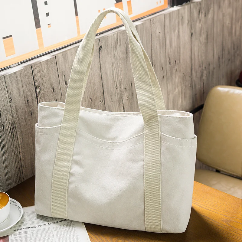 

Women's bags new Simple style canvas shoulder wild large-capacity ladies casual shopping single