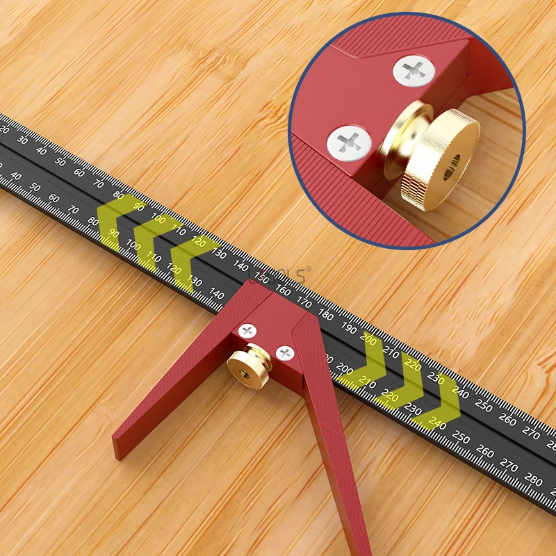 Woodworking Decoration Multifunctional Folding Ruler Metric and Imperial Scale Tool Set Multi Angle Hole Marking Measuring Ruler