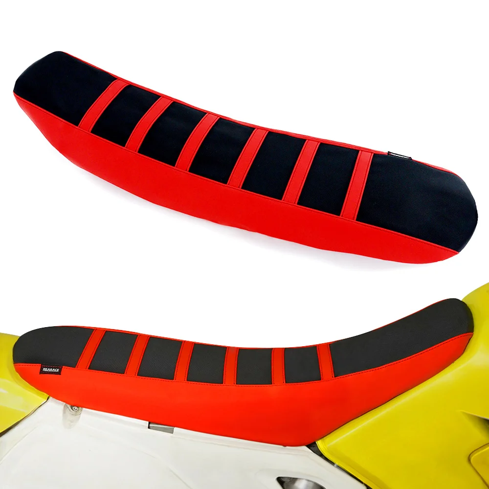

Fit For Dirt Bike Universial Non-Slip / Striped Grip Gripper Seat Cover Motorcycle Waterproof PVC Leather Gripper seat cover