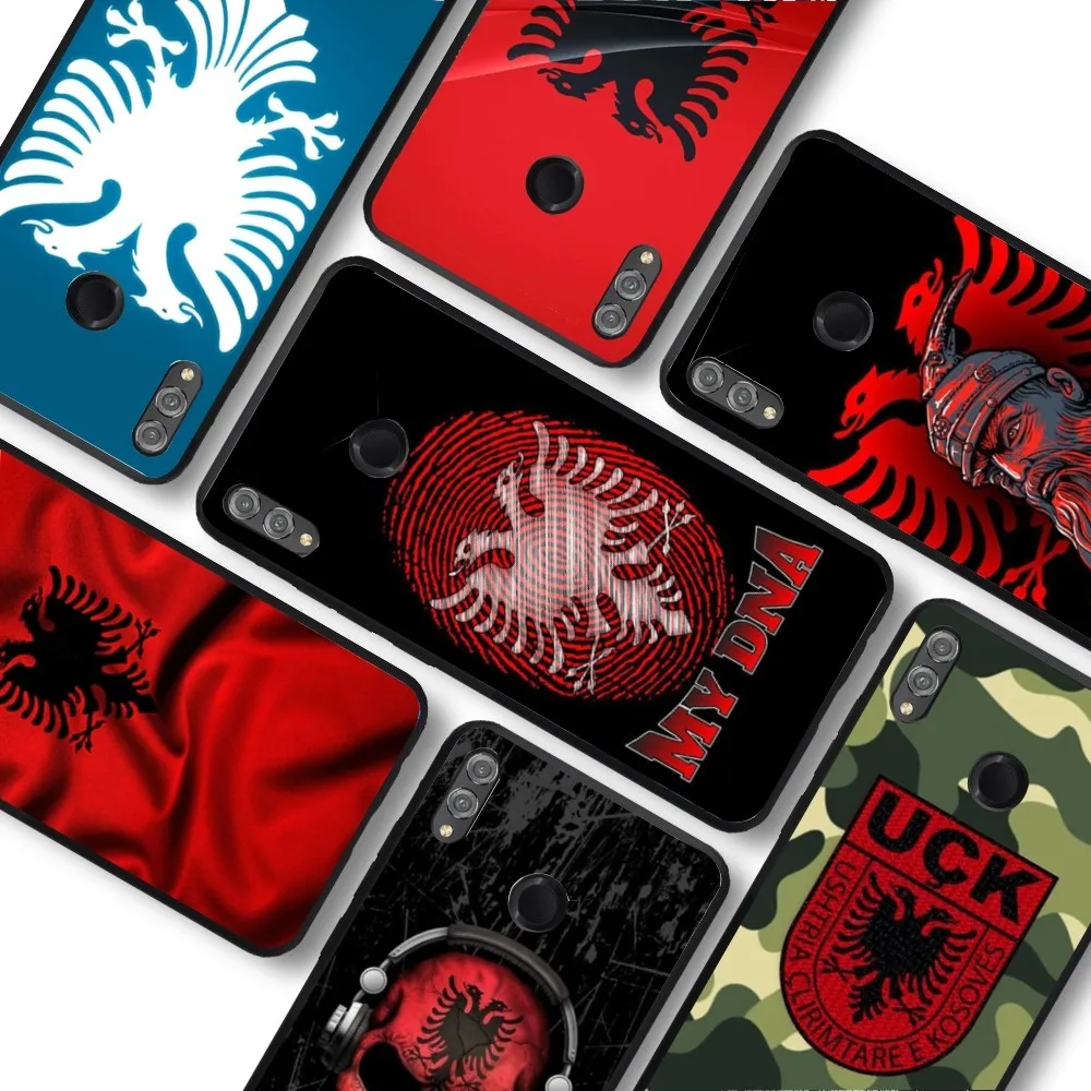 Albania Flag Eagle Phone Case For Huawei Honor 10 lite 9 20 7A pro 9X pro 30 pro 50 pro 60 pro 70 pro plus