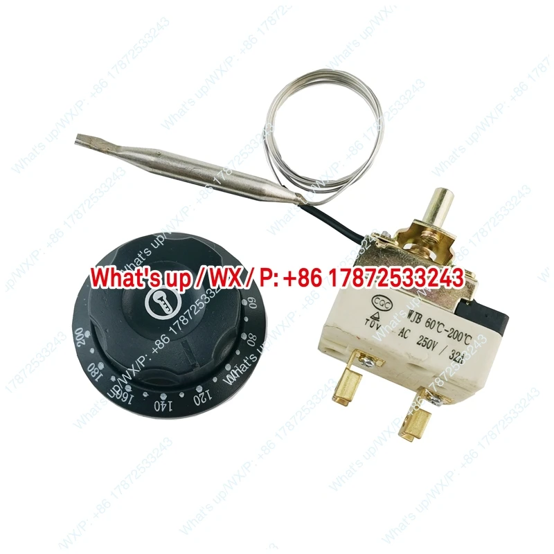 3pcs---30-110 ° C 50-300 ° C electric oven, deep fryer knob, temperature controller, soup pot temperature control switch 220V25A