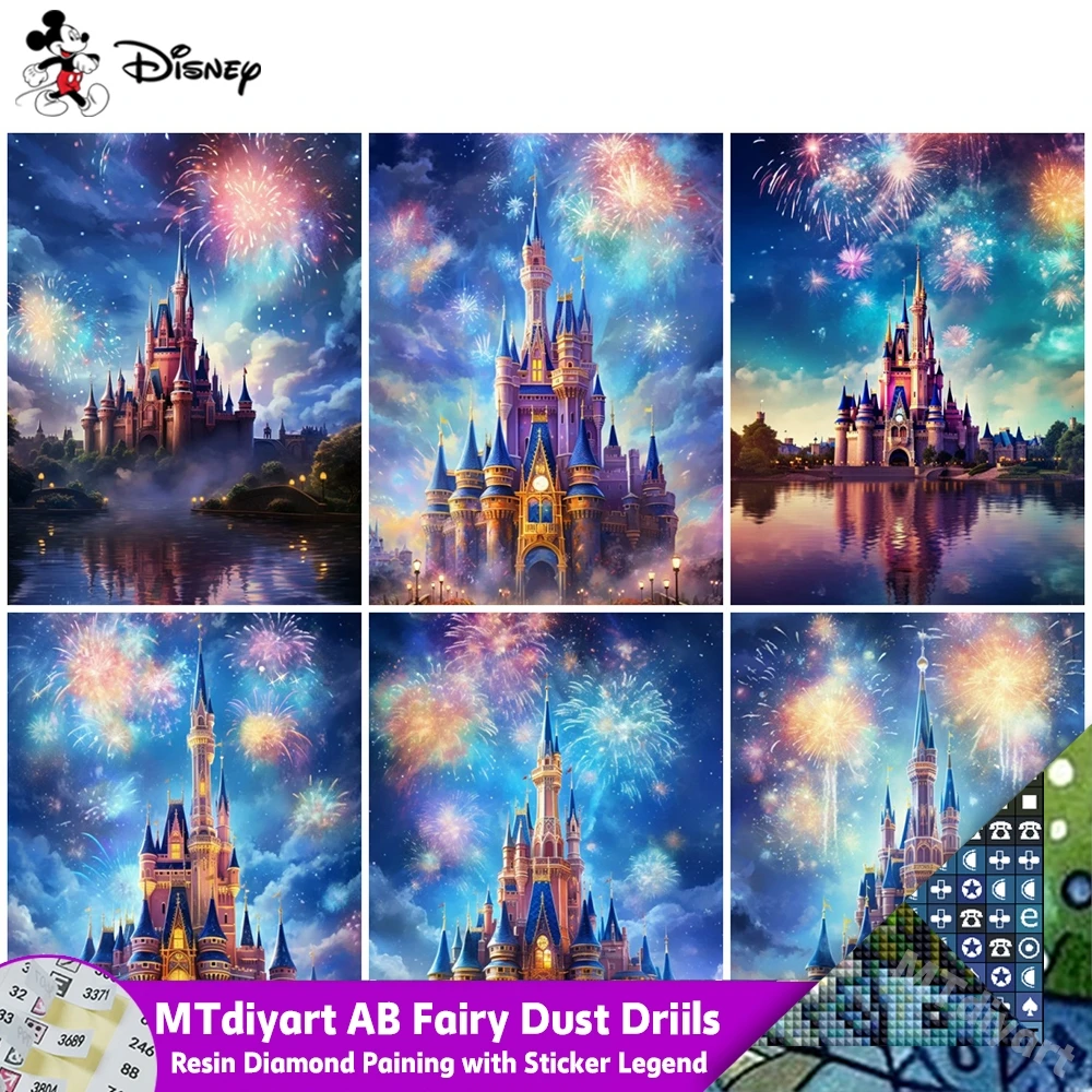 

Замок Алмазная картина Фея Пыль AB с наклейкой Легенда Дисней Природа Пейзаж Дом Настенный художественный декор стены