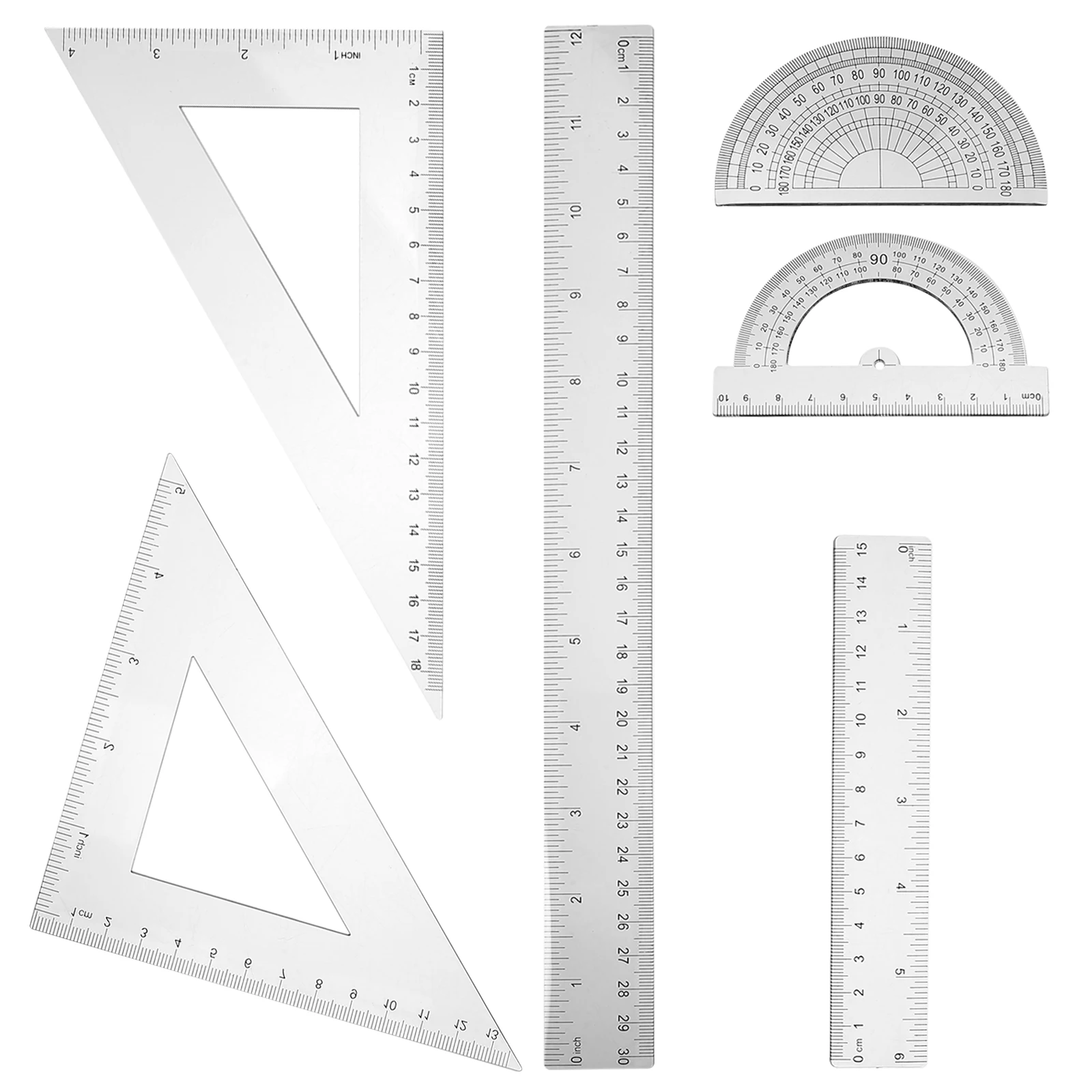2 set di strumenti di misurazione set goniometro righello accessorio da disegno leggero portatile per studenti artisti set righello compatto