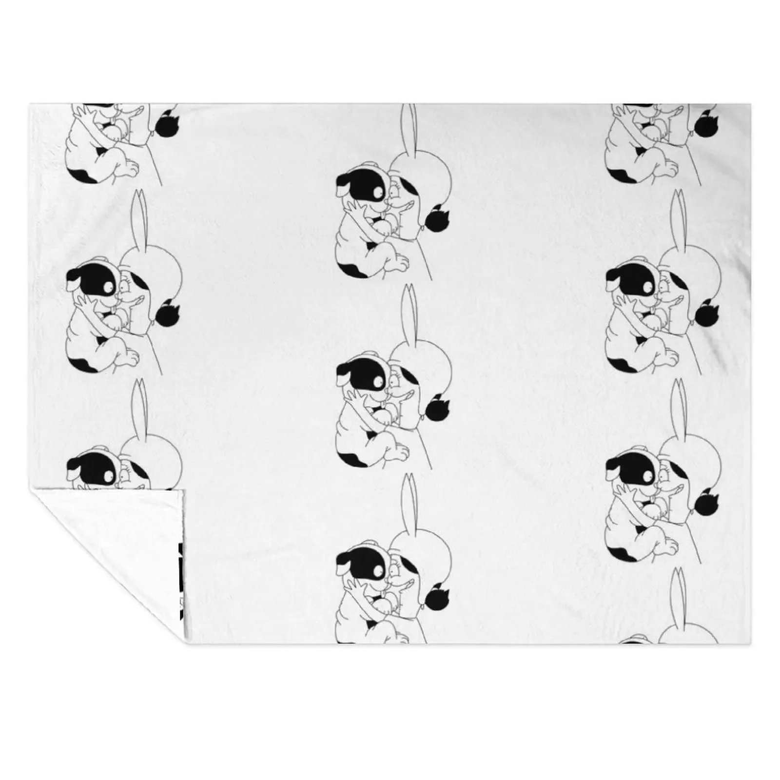 

Louise and Puppy 2 Throw Blanket blankets ands Stuffeds Loose Retros Blankets