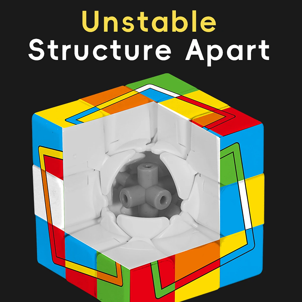 3x3x3 Magic Cube Puzzle UV Printed 3D Multiple solutions Stress-Relieving Professional Smooth Speed Game Toy for Children Gift