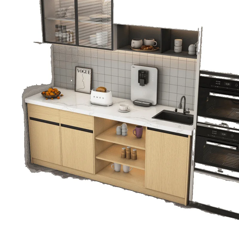 

Simple commercial leisure against the wall pantry coffee marble bar office cutting and washing table