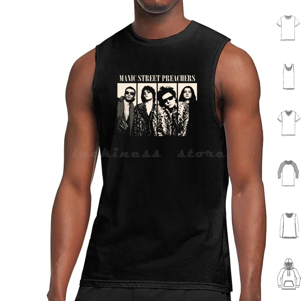 Generation Terrorists Tank Tops Vest Sleeveless Manic Street Preachers Britpop Punk Suede