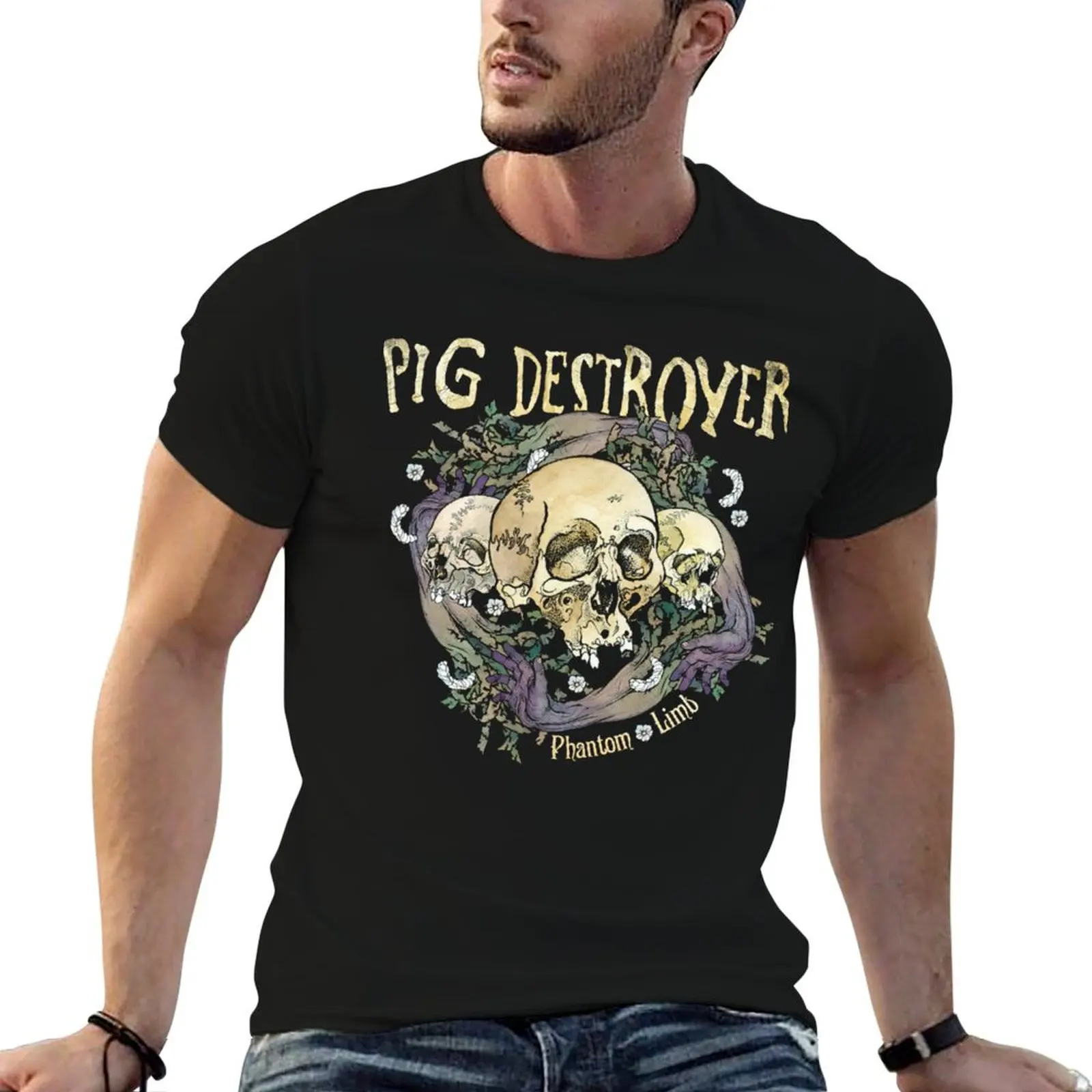 Pig Destroyer Phantom Limb T-Shirt Casual Loose Fit Short Sleeve T-Shirt
