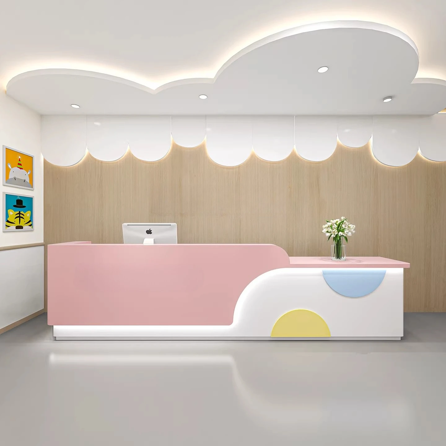 

Market Acrylic Reception Desk Projector Podium Standing Hairdresser Reception Desk Lectern Mostrador De Tienda Furniture