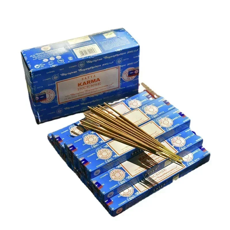 India Stick Incenses White Sage Sandalwood Natural Household Indoor Clean Air Indian Handmade Incense Sticks NAG Champa Satya