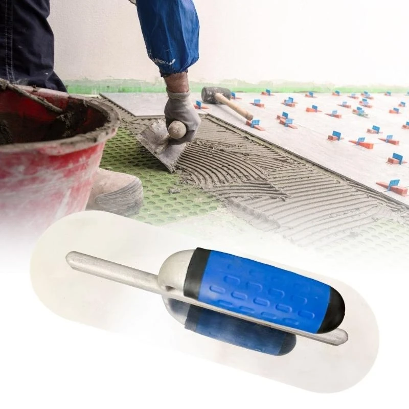 3 Piece Round Plastering Trowel Set Stainless Steel Pool Trowel for Various Construction and Home Improvement Tasks