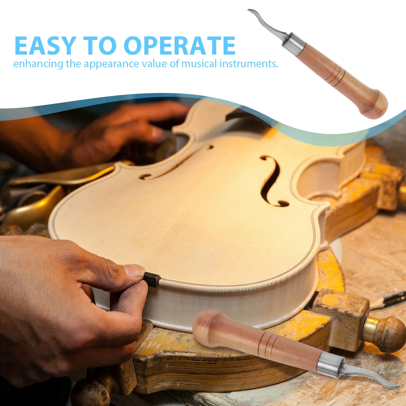 

5pcs 5 Count Inlaid Groove Sculptor Scraper Tool Maintenance Knife Violin Making Tools Channel Cleaning Precision Inlay Cutter