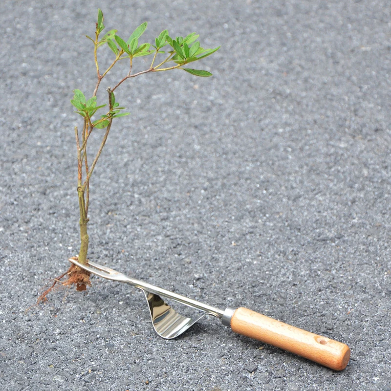 Holzgriff Edelstahl Garten Unkraut vernichter Hand Jäten tfernung Cutter Puller Werkzeuge Multifunktions-Unkraut transplantation