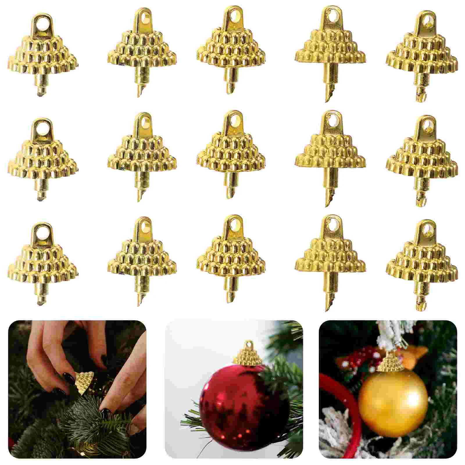 Ornament Round Caps Christmas Decoration Creative Balls Accessory Charms Gold Replacement Clothes Rack