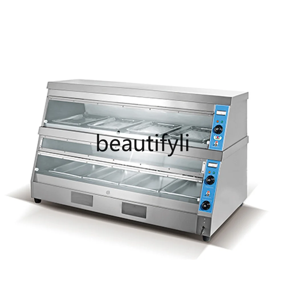 

Double-layer electric insulation cabinet, cooked food, display cabinet, buffet, desktop cabinet