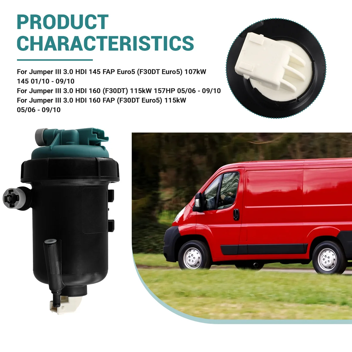 1352490080 1368127080 1346387080   Корпус топливного фильтра для Citroen Jumper Fiat Ducato Peugeot Boxer 2,2 2,3 3,0 JTD