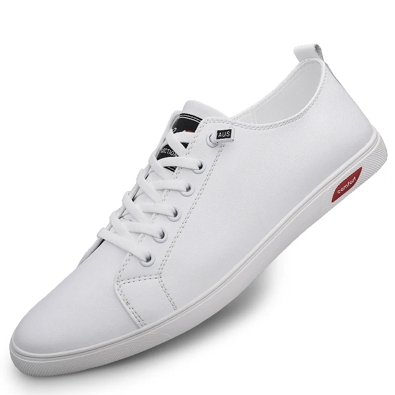 2023 New Men\'s Leather Small White Shoes Men Spring Summer Casual Shoes High-end Lightweight Fashionable Shoes