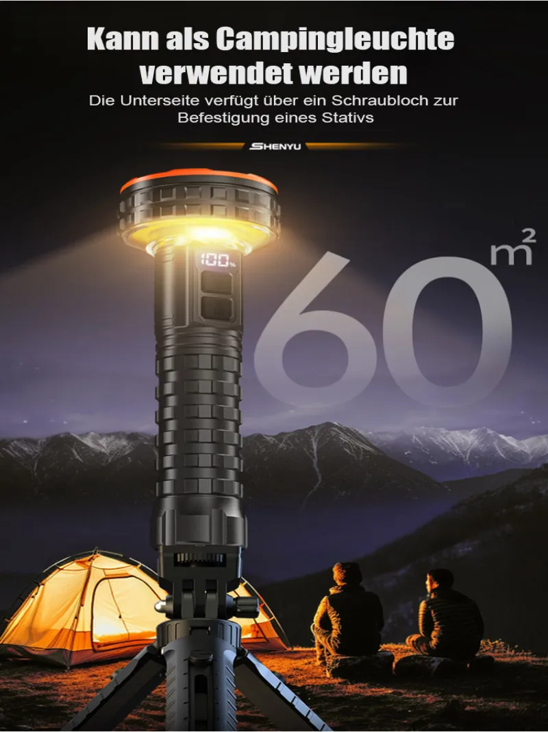 

Strong light high power flashlight emergency lotus lantern long-range emergency flashlight diving flashlight life rescue
