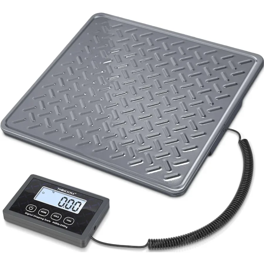 

Digital Heavy Duty Postal Scale with 440lb 1oz Capacity Strong Steel Platform Hold Tare Function Large LCD Display Ideal for Sh
