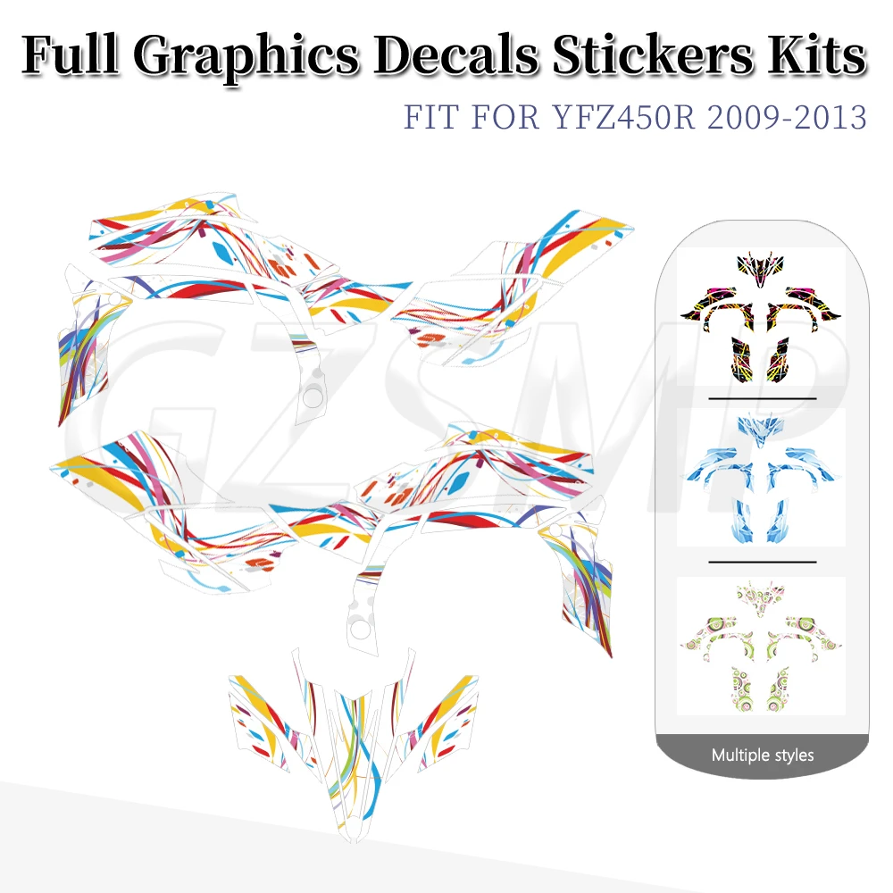 

Наклейки-декали для квадроцикла Yamaha YFZ450R YFZ 450R 450 R 2009-2013 годов выпуска, комплект для графического оформления кузова