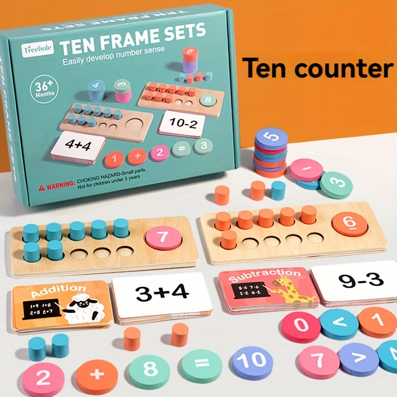 Digital Operation Card Children's Arithmetic Block Teaching Tool Mathematical Addition and Subtraction Cognition Cards