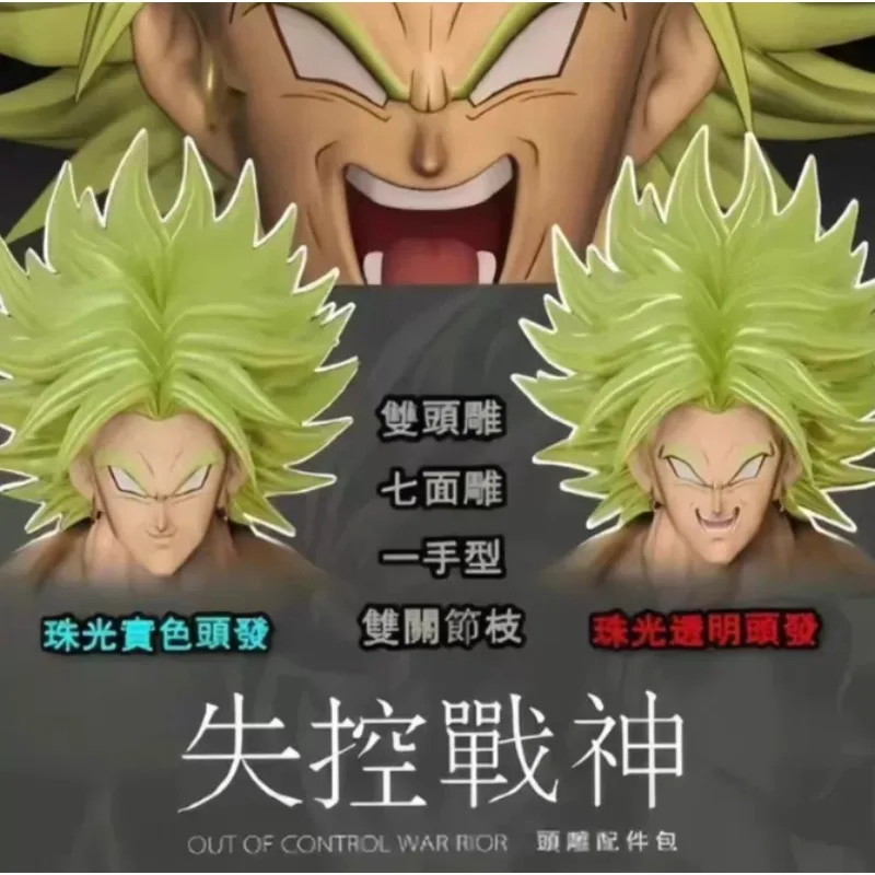 In Stock! DKO Toy Dragon Ball Z Broly Head Sculpt Accessory Pack, Out-of-control God of War, Adapted To Beast God Body Gifts view 4