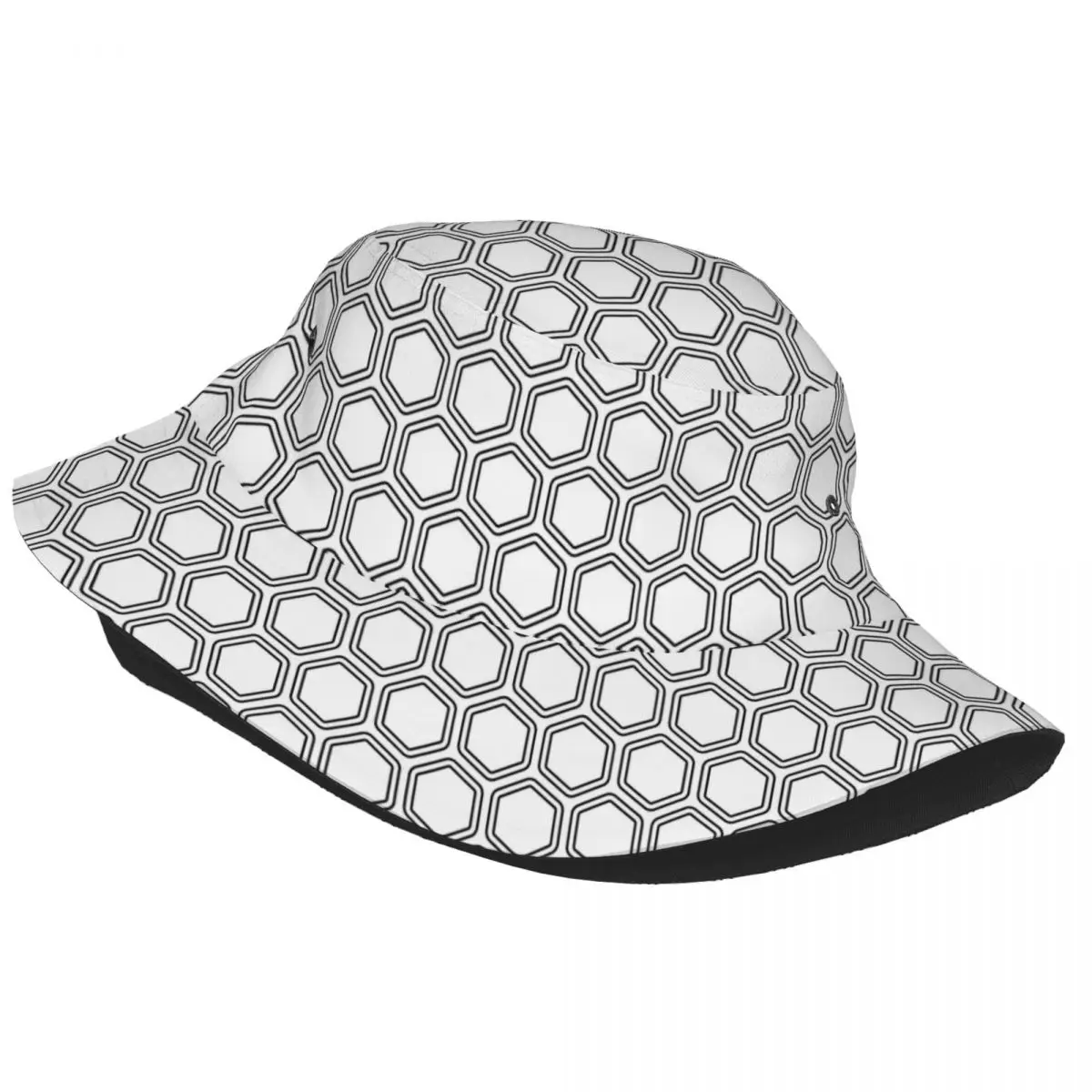 Hexagon Pattern Bucket Hat for Men Women Summer Travel Sun Hat for Outdoor Sport Caps