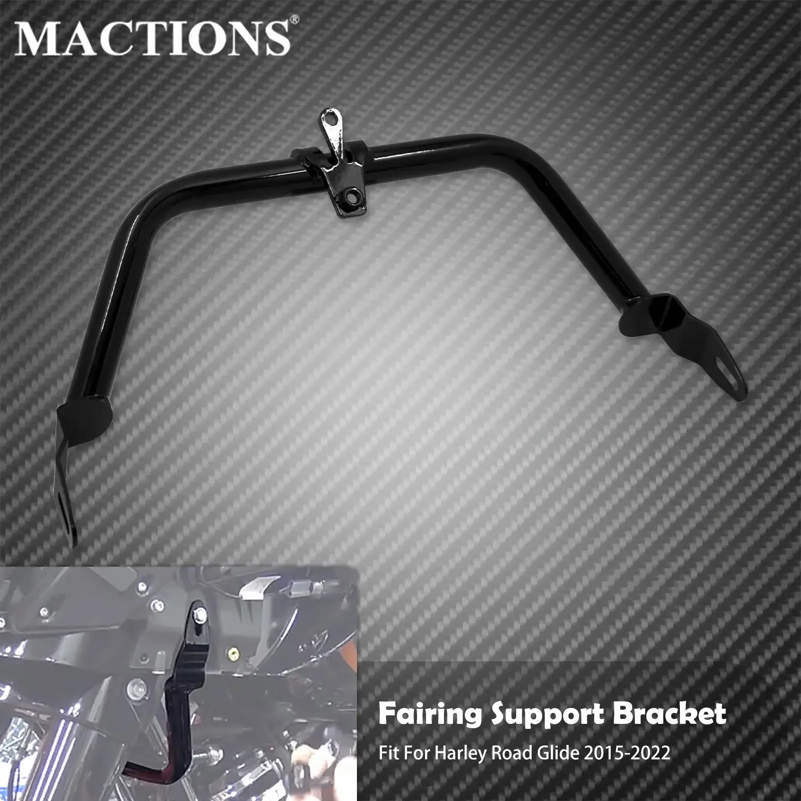 

Motorcycle Fairing Support Bracket Black Engine Guard For Harley Touring FLTRK FLTRXS Road Glide Special 2015-2021 2022 2023