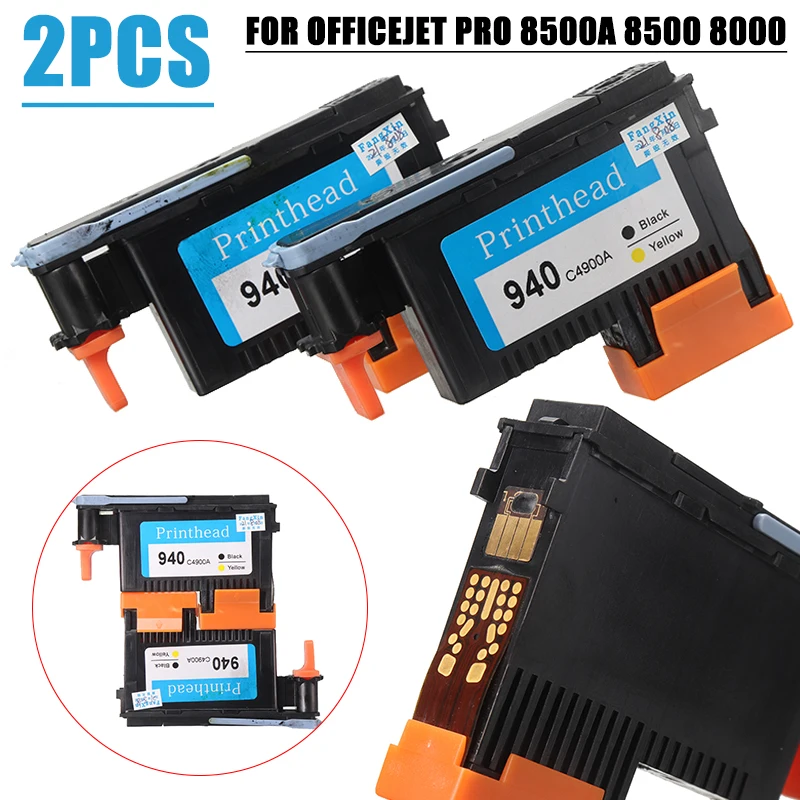 

2pcs Replacement Printhead For HP 940 Print Head C4900A B/Y C4901A M/C For OfficeJet Pro 8500A 8500 8000 Printer Accessories