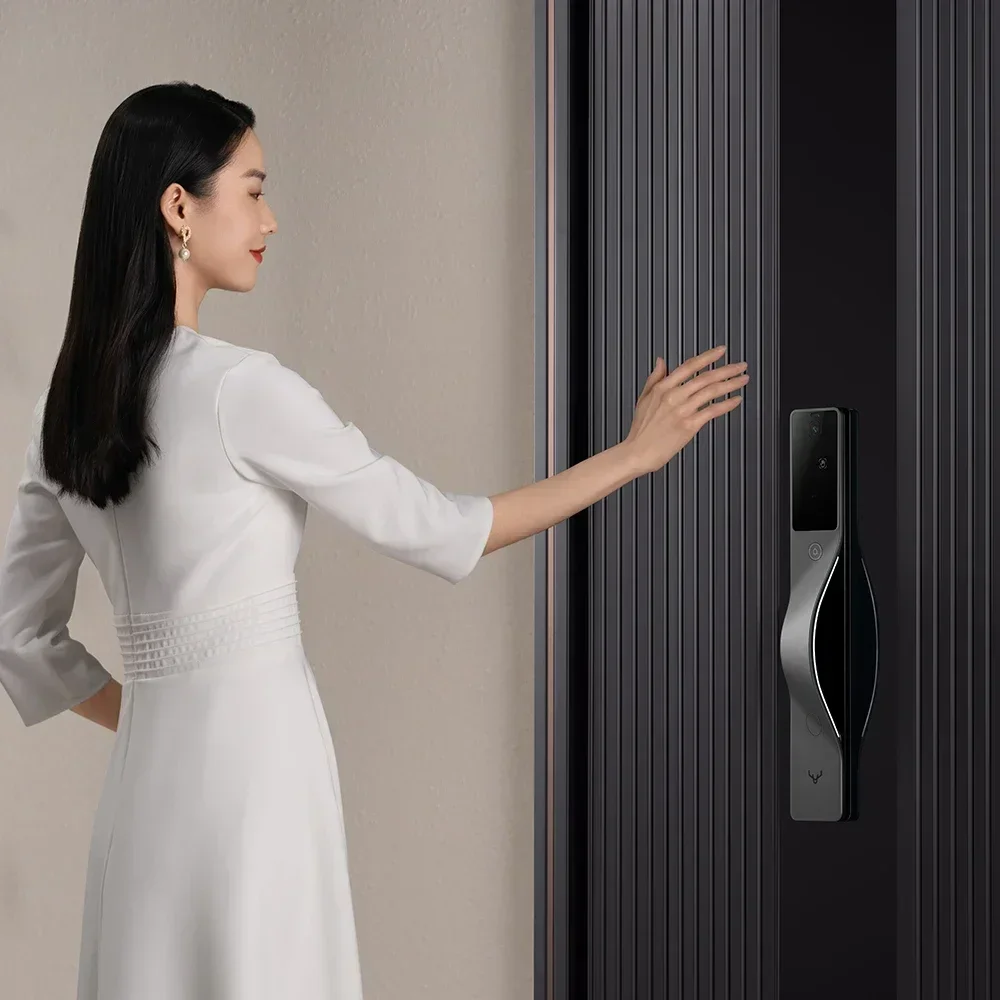 Lockin Palmar Vein 3D Face Recognition Smart Door Lock Password Eye Lock Left Link APP Control Screen V5 MAX