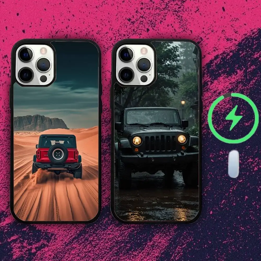 

Cool J-JEEP-PS Car Phone Case For iPhone 16e,16,15,14,13,12,11,Plus,Pro,Max,Mini Magsafe Magnetic Wireless Charging