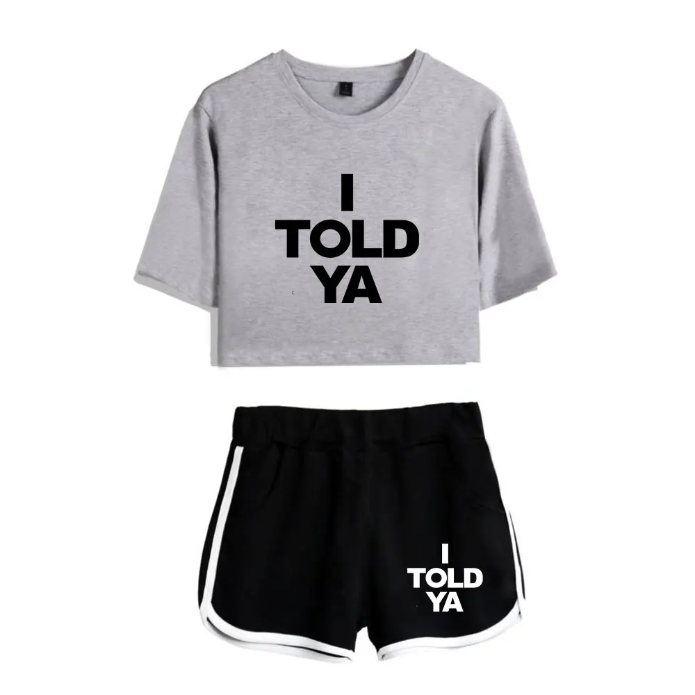 Challengers merch I Told Ya Zendayawear T-Shirt  sets for women/men  short tshirt gym sets  streetwear short pants