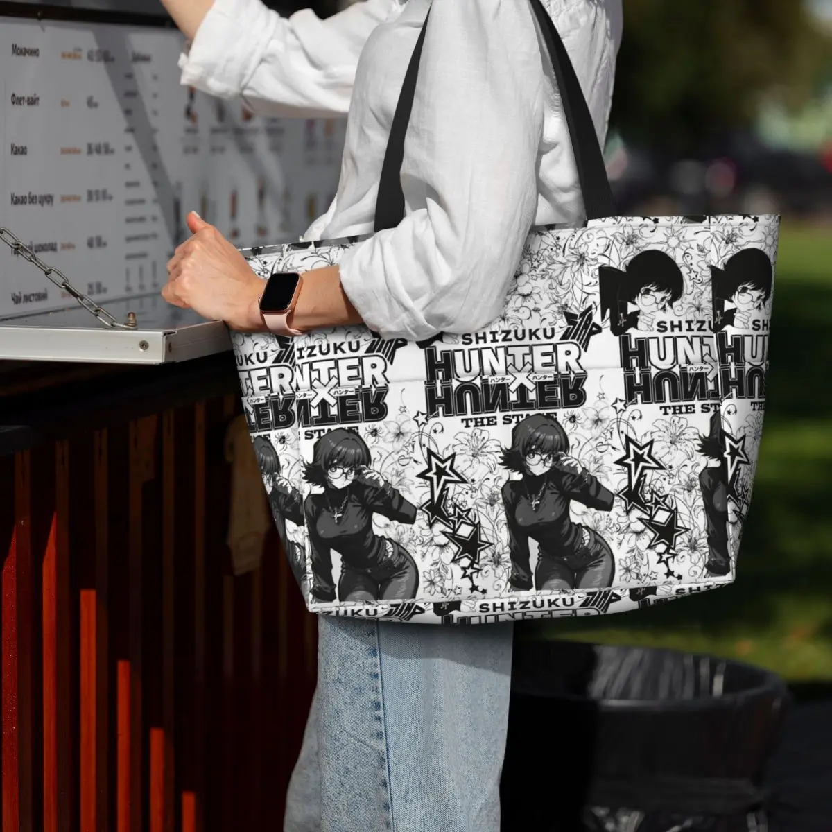 Japanese Hunter X Hunter Small Drop Shizuku Murasaki Beach Tote Bag Large Tote Bag Women Travel Bag Fitness bag