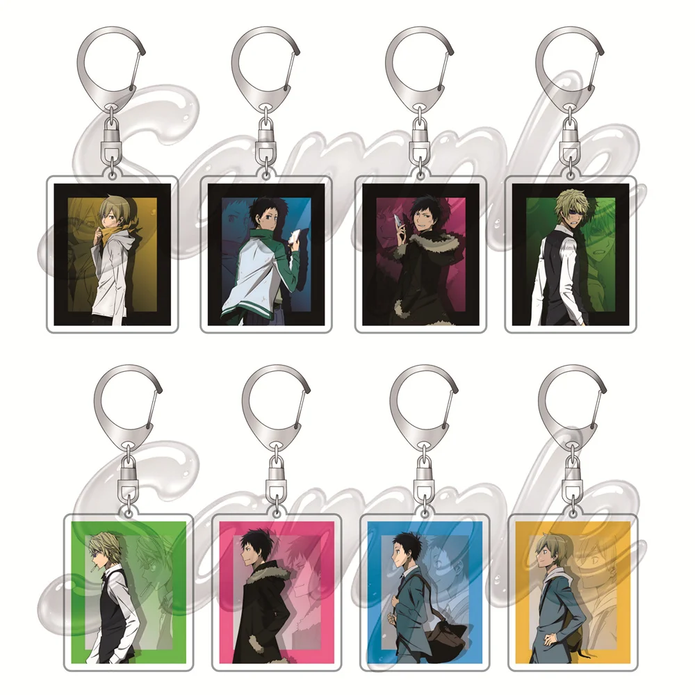Anime Durarara!! 6cm Acrylic Keyrings Backpack Decorations Accessories Decor Gifts Exquisite Products Elegant Goods