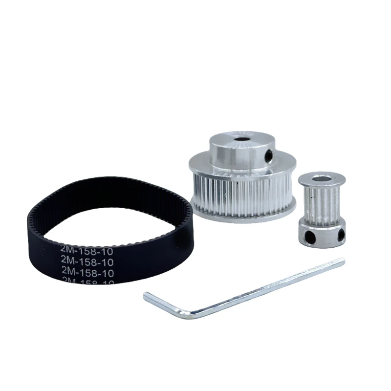 XIAOXI 3D GT2 Synchronous Wheels 16&48 Teeth 6mm Bore Aluminum Timing Pulley with Length 158 200mm/400mm/600mm Width 6/10mm Belt