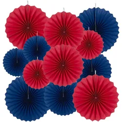 6/12 stuks kleurrijke papieren waaiers hangende achtergrond set voor verjaardag bruiloft nieuwjaar festival feest muur plafond decoraties benodigdheden